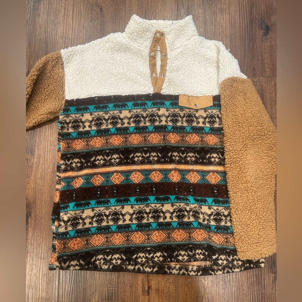 sherpa aztec jacket